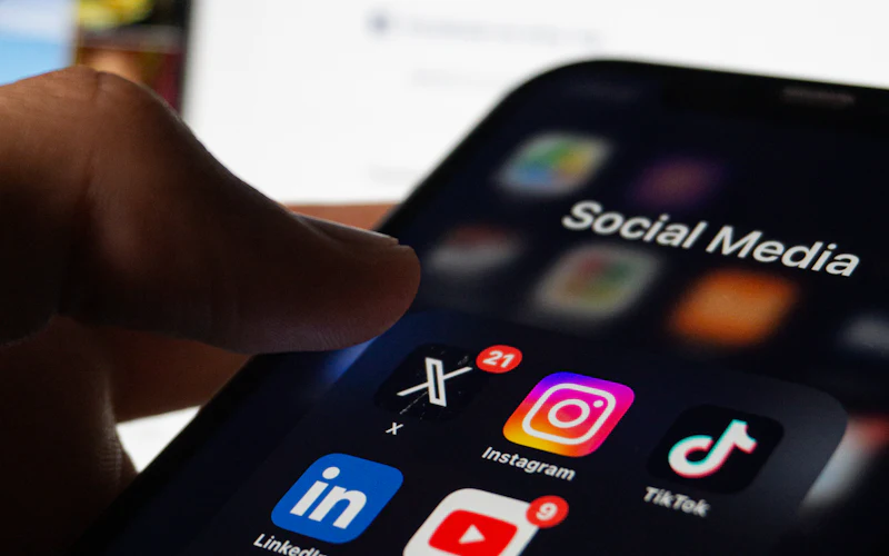 Phone showing social media apps